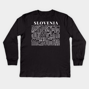 Travel building slovenia Kids Long Sleeve T-Shirt
